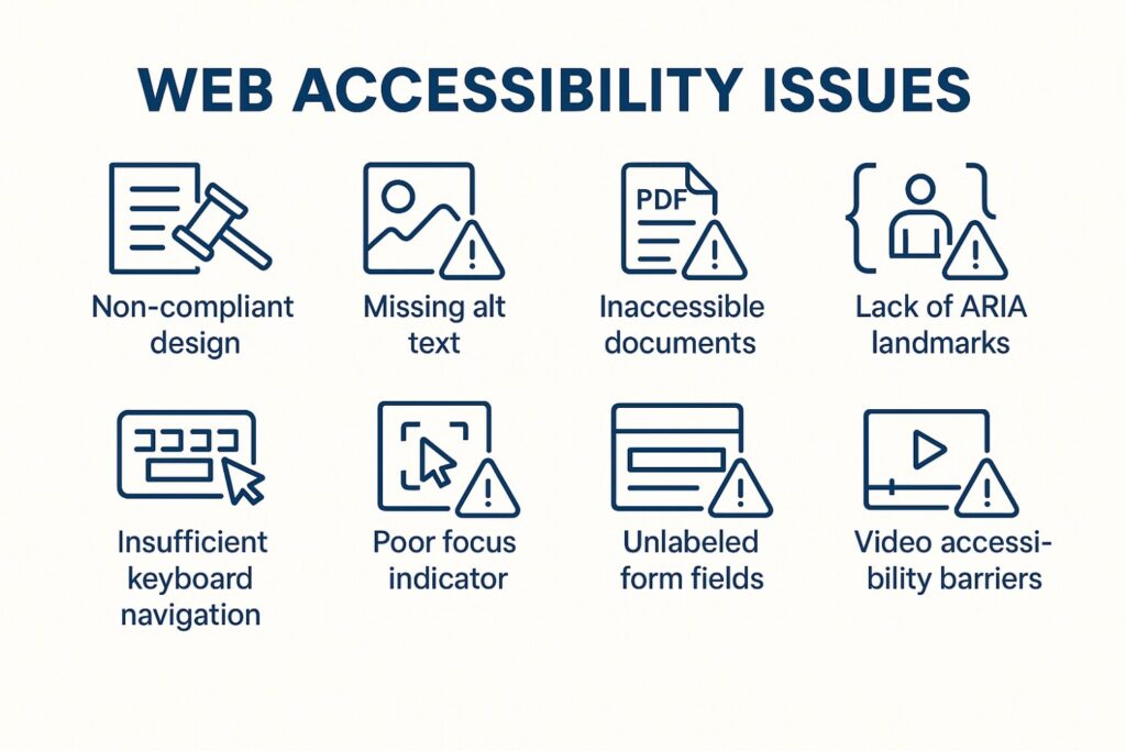 What are the top 10 business problems in web accessibility?